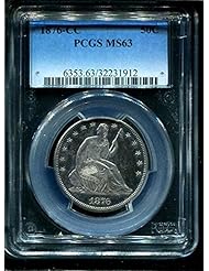 Coins: 1876 Seated Liberty Half Dollar MS63 PCGS