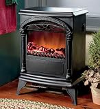 Vent-Free Compact and Portable Safe Electric Wood-Style Stove, in White