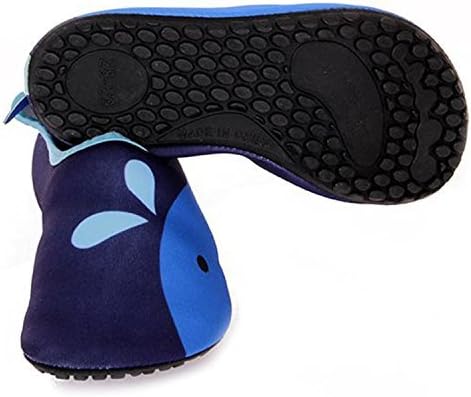 Unisex Barefoot Water Skin Shoes for Beach Swim Surf Yoga Exercise (Kid 13.5-1.5|Foot length 19.5-20 CM, Blue-Kid)
