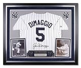 Joe DiMaggio New York Yankees Deluxe Framed Majestic Cooperstown Jersey
