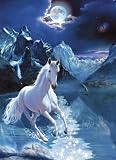 Clementoni 30886.6 - Puzzle Fluorescent The white stallion 1000 teilig
