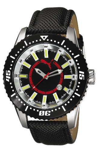 Puma Time Herrenuhr RIM LEATHER SILVER A.PU102031008 Preisvergleich