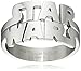 Star Wars Jewelry Men's Cut Out Logo Stainless Steel Ring