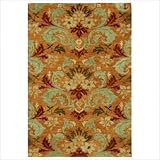 Jaipur Rugs LT06 Lotus Surangi Pumpkin / Grape Green Contemporary Rug Size: 5'6