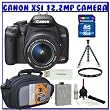 Canon EOS Rebel XSi (a.k.a. 450D) SLR Digital Camera Kit w/ 18-55mm IS Lens + Spare LP-E5 Li-ion Battery + 16GB + Standard Shooters K#2