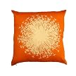 Dandelion Field Silk Pillow - Orange (16.5x16.5")