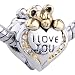 Heart Bear Charm Bead Fits Pandora Charms Bracelet
