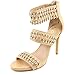 Vince Camuto Fancle Women Open Toe Leather Nude Sandals