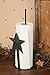Your Hearts Delight Wrought Iron Folk Star Paper Towel Holder, 15-Inch