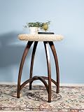 Carmel Dark Mahogany Natural Seagrass Pub Table By Powell Furniture