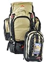 70 Litre 60+10 Outdoor Gear Detachable Backpack Rucksack Hiking  & Camping Bag - Beige/Tan