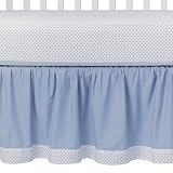 Tadpoles Basics Polka Dot Crib Skirt - Blue