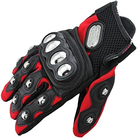 Deligloves Men Full Fingers Motorcycling Outdoor Protective Gloves Red XL