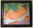 Nude Woman with Flower, 1950's Original Oil Painting By Carmel Artist Victor Di Gesu - Carmel Art