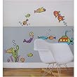 Underwater Fish Mermaid Child Wall Stickers Temporary
