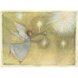 Perfect Timing - Artisan Golden Angel Classic Christmas Card, 4.5 x 6 inches, 12 Cards and 13 Envelopes (2004012)