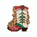 Holiday Boot Beaded Counted Cross Stitch Christmas Ornament Kit Mill Hill 2017 Winter Holiday MH181736