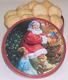 Gourmet Food : Scott's Cakes 1 lb. Almond Macaroon Cookies in a Santa Tin
