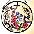 Foxgloves in Stained Glass By Winged Heart