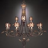 Fine Art Lamps 153540 Oversized 12LT Chandelier Villa 1919 Traditional Indoor Lighting