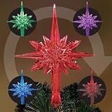 GKI Bethlehem Lighting Reflections Novelty Tree Topper with Morphing LED Lights and Mounting Arm, Bethlehem Star