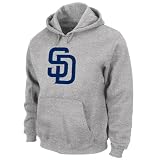 MLB Mens San Diego Padres  SuedeTek Fleece (STEEL HEATHER, Medium)
