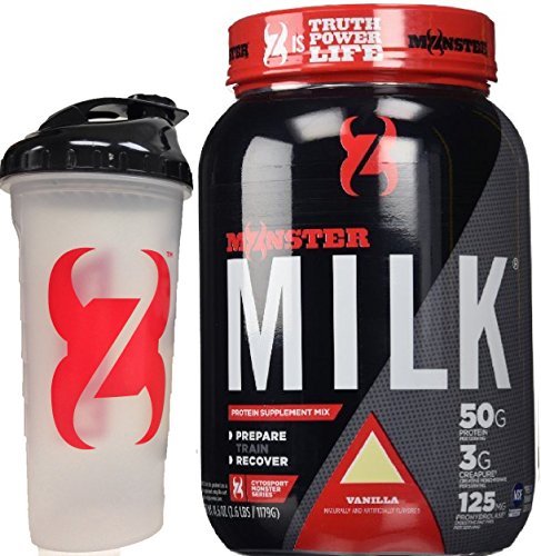 Cytosport Monster Milk Nutritional Drink, 2.6 lbs, plus BONUS Monster Shaker Bottle (Vanilla)