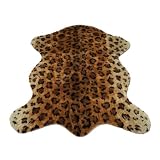 Leopard Pelt | Safari Collection | Faux Fur Rug | 5 foot X 7 foot