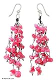Earrings, 'Cherry Candy' 1 W 3.2 L