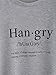 FV RELAY Women's Fitted Han.gry Print Crew Neck Short Sleeve Tee Shirt Top Gray