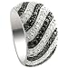 Goldmaid Damen-Ring 925 Sterlingsilber 89 Zirkonia schwarz weiß Gr. 52Pa R311S52