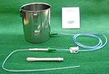 2 Quart Stainless Steel Enema Kit with Bucket Hanger: PVC Tubing, No Latex 2 Quart Stainless Steel Enema Kit with Bucket Hanger: PVC Tubing, No Latex
