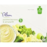 Plum Organics Baby Second Blends Fruit and Grain, Zucchini, Banana and Amaranth, 3.5 Ounce