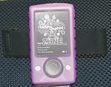 VIOLET PURPLE silicone skin case for Microsoft Sport Exercise Armband Screen Guard Protector For Microsoft ZUNE 30GB 30G MP3 Digital Media Player