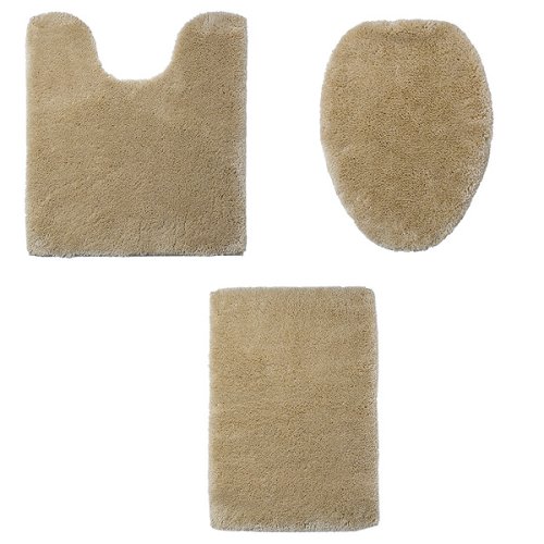 Modern Home Bath Rugs - Light Taupe