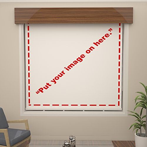 FestaPrint Roller Blinds - Window Rollup Pull Down Shades Curtains for home and offices - White Transparent or Blackout Room Darkening Adjustable Shades, Fabric Polyester
