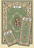 Achim 40-372-G - Capri 3 Piece Rug Set - Green