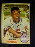 Tommie Aaron Atlanta Braves #394 1968 Topps Signed Baseball Card