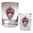 Colorado Rapids Soccer Rocks Glass and Square Shot Glass Set - Primary Logo MAJOR-LEAGUE-SOCCER Soccer