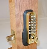 Lockey Digital M210 Mechanical Keyless Entry Bump Proof Deadbolt Door Lock Bright Brass Finish