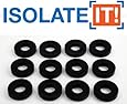 Isolate It!: Sorbothane Vibration Isolation Washer 50 Duro (.45" ID - 1" OD - .19" Deep) - 12 Pack