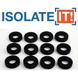Isolate It!: Sorbothane Vibration Isolation Washer 50 Duro (.45" ID - 1" OD - .19" Deep) - 12 Pack