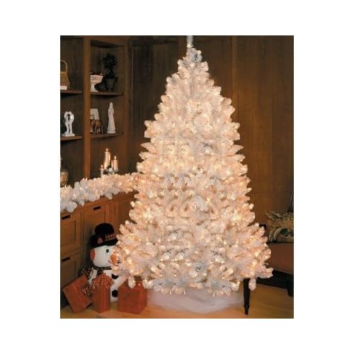 6 1/2 ft prelit-clear white christmas tree