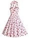MUXXN Women's 50s Floral Print Backless Halter Cocktail Dress