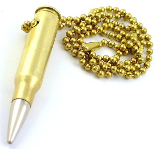 Click here to buy Real .338 Caliber Bullet Necklace.
