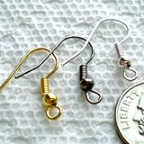 Beading Station 100-Piece Mix Ear Wire Fish Hooks for Jewelry Making, Silver/Gold/Black