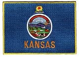 Kansas State Flag Embroidered Patch Iron-On KS Emblem