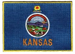 Kansas State Flag Embroidered Patch Iron-On KS Emblem