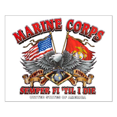 Small Poster Marine Corps Semper Fi Til I Die