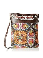Purple Jam Bolso asa al hombro (Marrón / Blanco / Naranja)